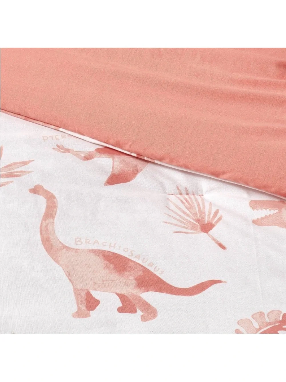 Pillowfort Twin Pink Dinosaur 2-Piece Comforter Set Educational NWT